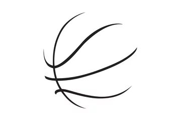 Foto op Plexiglas Bol Een silhouet van een basketbal