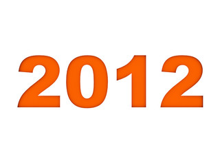 New year 2012 3d render