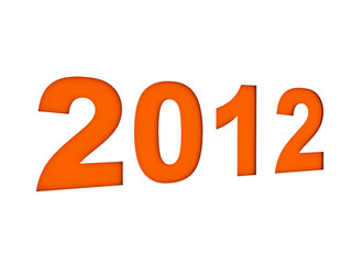 New year 2012 3d render