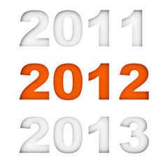 New year 2012 3d render
