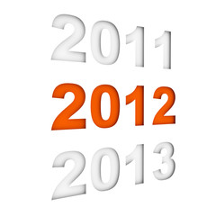 New year 2012 3d render