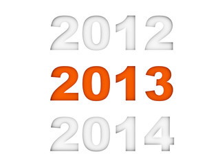 New year 2013 3d render