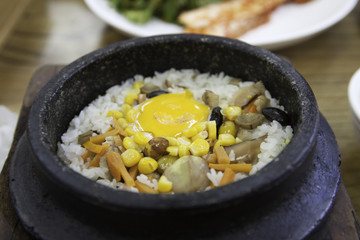 Korean cuisine called Pibimbap.