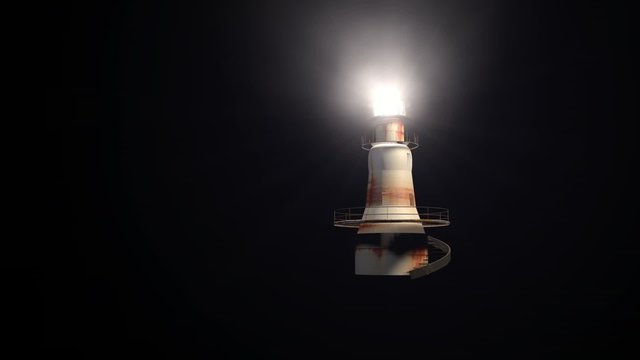 Computer generated old lighthouse W/alpha channel