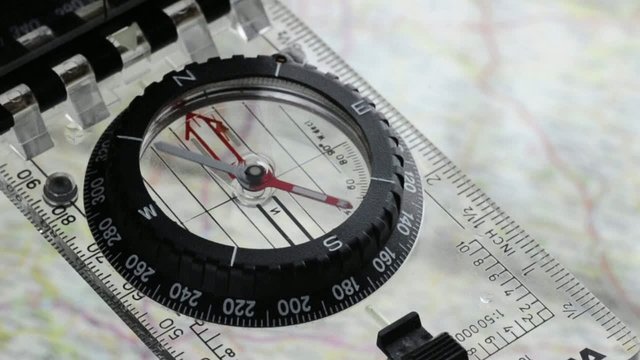 Kompassnadel dreht sich