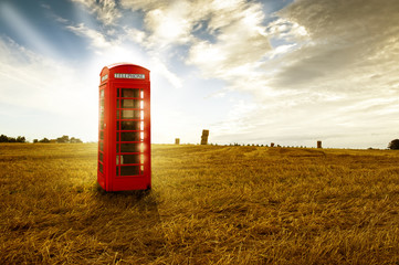 Traditional red telephone booth