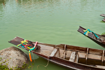 Fototapeta na wymiar łód¼ drewno tekowe