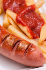 Gebratene rote Wurst