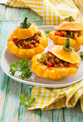 stuffed pattypan squash