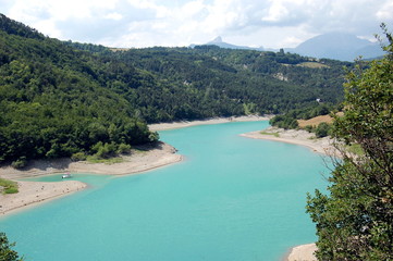 Monteynard lake in French Alps