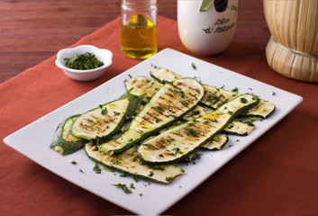 Grilled zucchini
