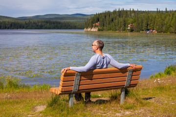 Man on the lake