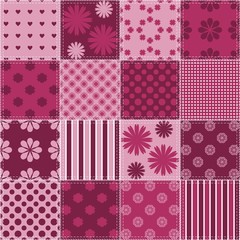 patchwork background with different patterns