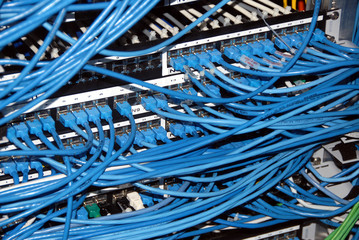 Computer, IT, Kabel, Verkabelung, Server, Router, port