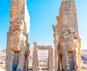 Persepolis, view on entrance gates in Iran.