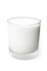 cup of milk with clipping path