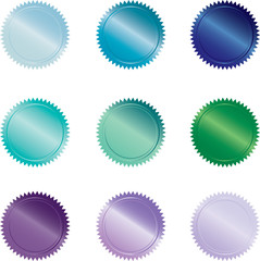 Cool-colored Buttons
