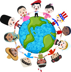 multicultural children on planet earth, cultural diversity - 44566163