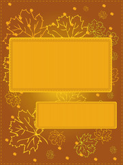 Vector autumn background with maple leaves, eps8