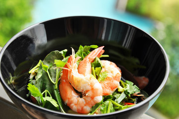 Thai style prawn salad