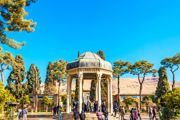 Tomb of Aramgah-e Hafez in north Shiraz, Iran