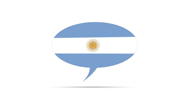 Argentina Flag Speech Bubble
