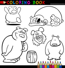 Animals for Coloring Book or Page