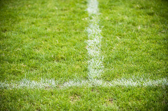 Linien auf einem Fußballfeld