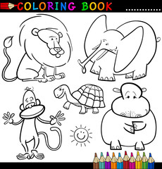 Naklejka premium Animals for Coloring Book or Page