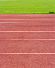 a running track and field.