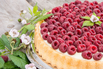 Fresh baked Raspberry Tart