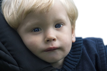 blond child with blue eyes