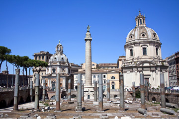 The Colonna di Traiano and the Santissimo Nome di Maria al Foro