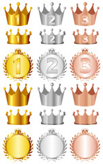 クラウン　王冠　ローレル　金