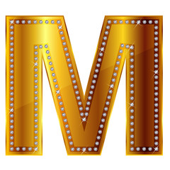 Obraz premium M アルファベット ダイヤモンド 金