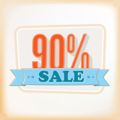 Discount labels 90%. Vector