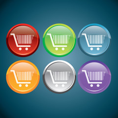 boutons ic&ocirc;ne caddies