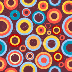 Retro background with circles. Vector illustration.