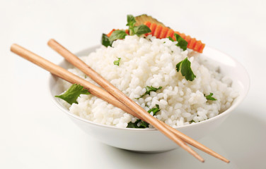 Bowl of white rice