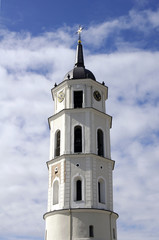 Fototapeta premium Bellfre tower of cathedral of Vilnius, Lithuania