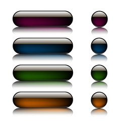 Vector Illustration of Blank Buttons
