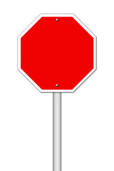 red blank sign