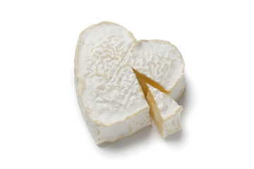 Fototapeta na wymiar Heartshaped Neufchatel cheese