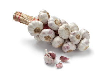 String of garlic bulbs