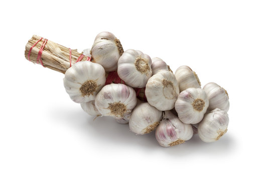 String of garlic bulbs