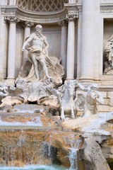 Fototapeta na wymiar Rzym Fontanna di Trevi Detail