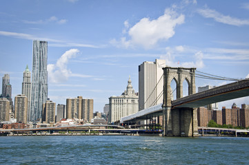 Fototapeta na wymiar Le pont de Brooklyn Manhattan