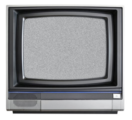 Old tv on white background