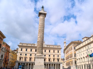 Roma piazza colonna - obrazy, fototapety, plakaty