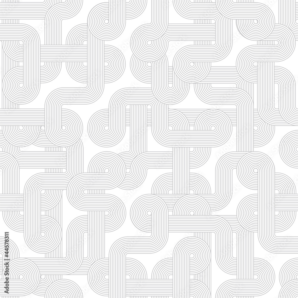 Poster Twisted lines. Seamless abstract pattern. Vector illustration
